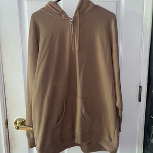 Hollister Brown Zip Up